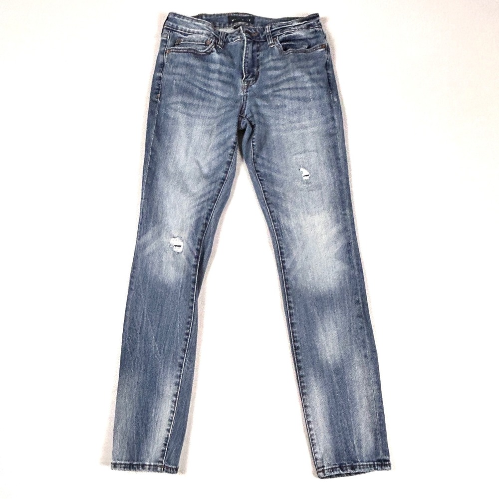 Aeropostale Mens 30x30 Super Skinny Jeans Denim Blue Distressed Streetwear